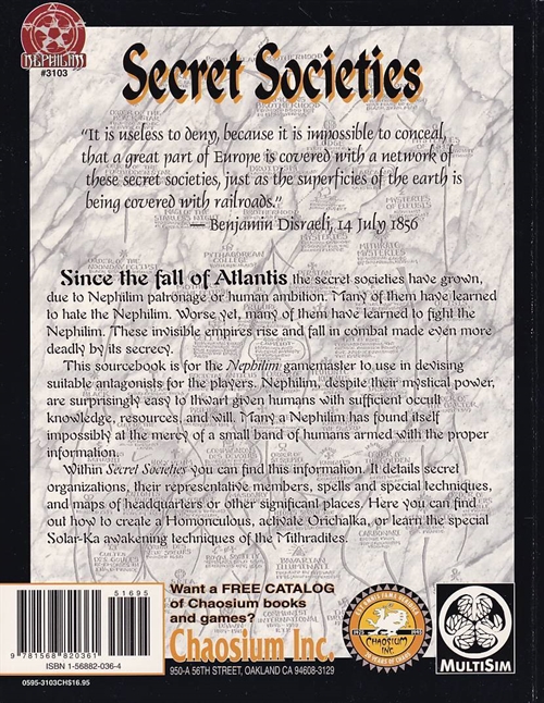 Nephilim - Secret Societies  (B Grade) (Genbrug)